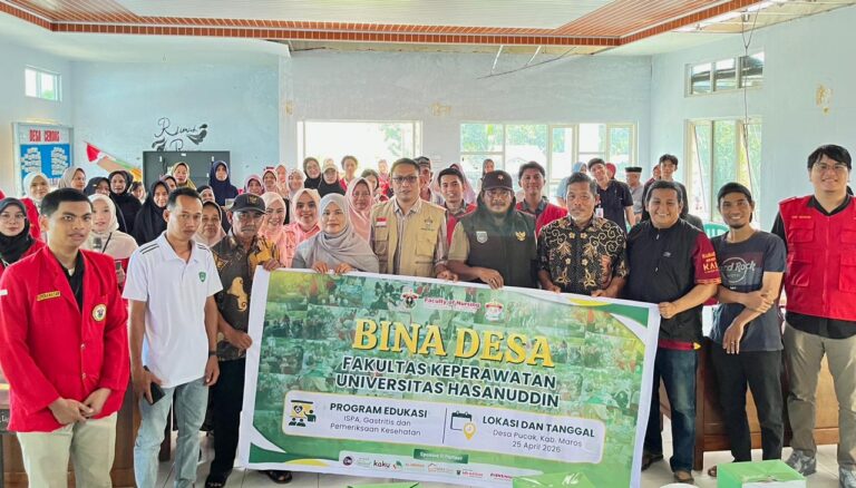 Bina Desa Mahasiswa F.Kep Unhas  Dukung SDGs melalui Program Desa Sehat di Pucak Maros